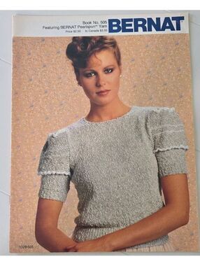 Bernat Handicrafter No. 505 Knitting Pattern Booklet